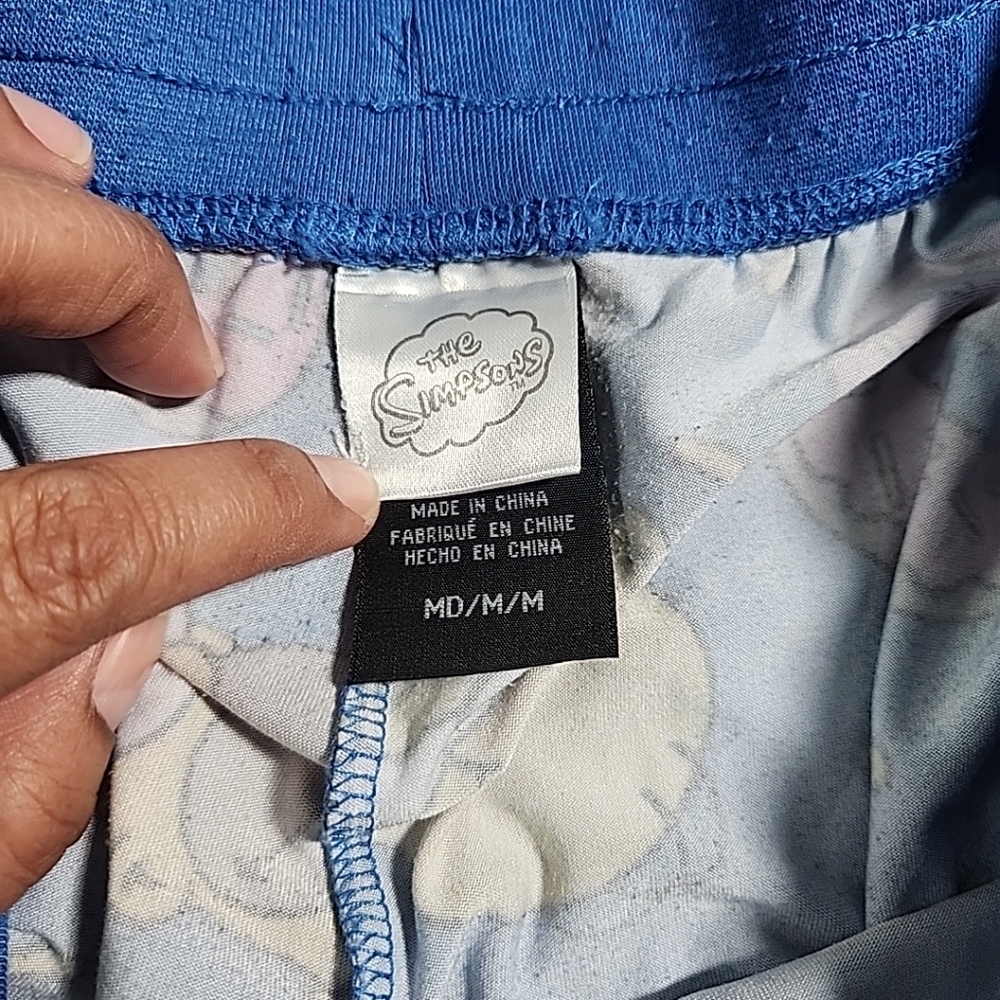 Simpsons Homer Men's Donuts Lounge Sleep Pajama Jogger Pants Size Medium - Picture 7 of 9